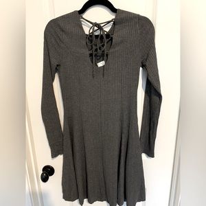 Women’s Gray A-line Skater Dress, XS